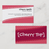 チェリーレッドかピンクのモダンなカード 名刺 (正面/裏面)