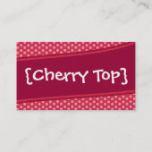 チェリーレッドかピンクのモダンなカード 名刺 (裏面)