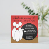 チェリーレッドに球のボーリングのパーティーがあろう 招待状 (スタンド正面)