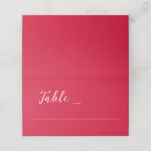 チェリーレッドのウェディング プレイスカード (外部開封)