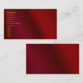 チェリーレッドのプロフィールカード 名刺 (正面/裏面)
