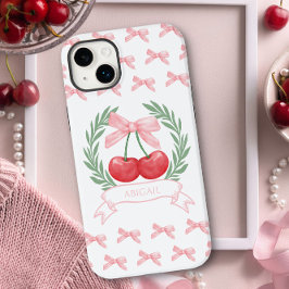 チェリーロゴとローレルリースの名入れデザイン Case-Mate iPhone 14 PLUSケース