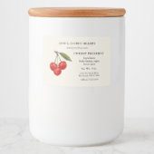 チェリー保存ラベル 成分リスト付き フードラベル (正面)