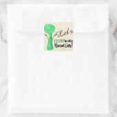 チェリー前向きプン – セロリーブートグッドライフ スクエアシール (バッグ)