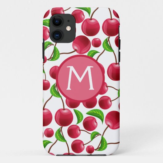 チェリー柄の頑丈なCase-Mate Apple iPhone XRケース Case-Mate iPhoneケース (裏面)