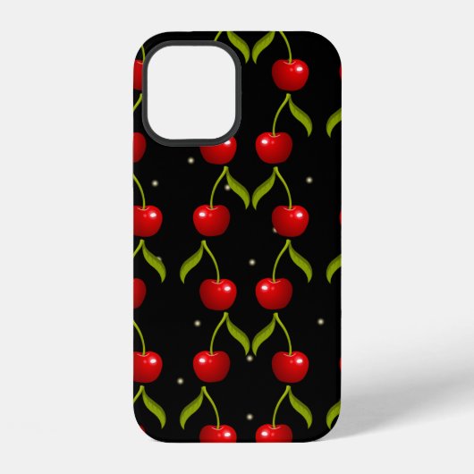 チェリー柄 iPhoneケース (裏面)