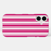 チェリー色と白のキャンディストライプ Case-Mate iPhoneケース (裏面 (横))