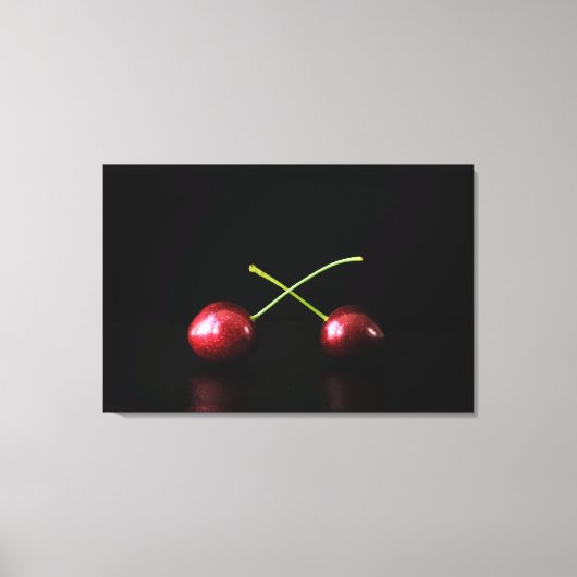 チェリー２個 36x24 (90x60cm) waca キャンバスプリント (正面)
