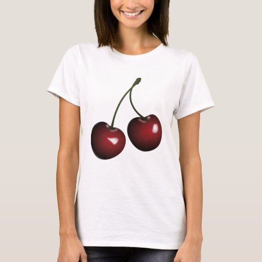 チェリー２個 Tシャツ (正面)