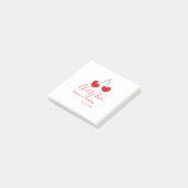 チェリー2歳の誕生日 赤いチェリーの子供向けシンプルデザイン ポストイット (アングル)