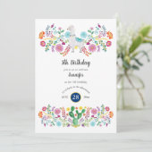 チェリー5th誕生日ガールフィエスタラマフォーク花 招待状 (スタンド正面)