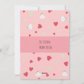 チェリー カップケーキ パステル バレンタインデー カード (裏面)