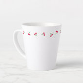 チェリー&ギンガムチェック カフェラテマグ (左アングル)