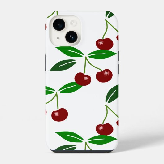 チェリー シームレス パターン iPC iPhoneケース (裏面)