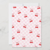 チェリー スウィート ガール バースデー パーティー 招待状 (裏面)
