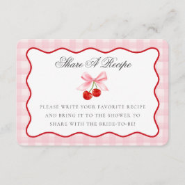 チェリー スウィート ピンク コケッティー ボウ シェア レシピ カード