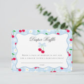 チェリー スウィート ブルー コケッタ ボウ おむつくじ カード (スタンド正面)