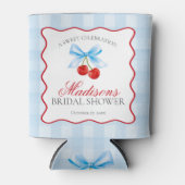 チェリー スウィート ブルー コケッティー ボウ ブライダル シャワー フェア 缶クーラー (正面)