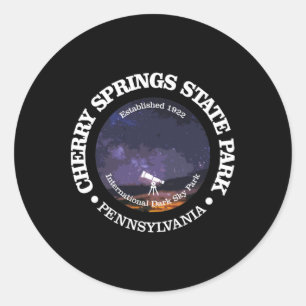 チェリー・スプリングス州立公園Tシャツ 楽しいハイキング 1922 ラウンドシール