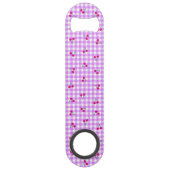 チェリー＆チェック（ピンク） スピード栓抜き (正面)