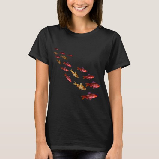チェリー・バーブ 群泳 水槽 愛好家 A Tシャツ (正面)