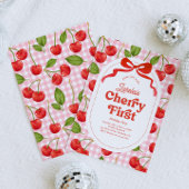 チェリー ファースト バースデー 招待状