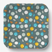 チェリー フルーツ カートゥーン パターン ペーパープレート (正面)