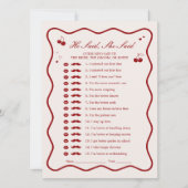 チェリー ブライダルシャワー ヒーセッド シーセッド ゲーム カード (正面)