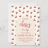 チェリー ベイビー シャワー 招待状 (正面)