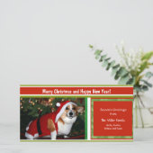 チェリー・ホリデー・グリーズカスタム写真パーソナライズされた シーズンカード (スタンド正面)