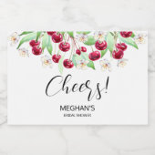 チェリー・マッチ・ブライダルシャワー スパークリングワインラベル (シングルラベル)