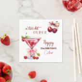 チェリー・マティーニで21歳の誕生日を祝う Chic A Tini Bit Older スタンダードカクテルナプキン (インサイチュ)
