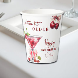 チェリー・マティーニ 85歳の誕生日おめでとう Chic A Tini Bit Older 紙コップ