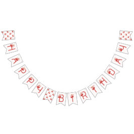 チェリー 1歳の誕生日パーティーバナー バンティングフラッグ