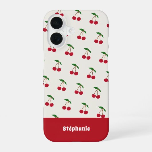 チェリー iPhone 16ケース (裏面)