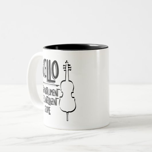 チェリ知性があるスト線スケッチ ツートーンマグカップ (正面左)