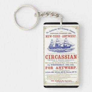 チェルケシアのクリッパー帆船1866 キーホルダー