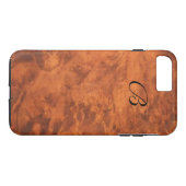 チェルケシアのクルミBurl iPhone7 Plusケース*モノグラム* Case-Mate iPhoneケース (裏面(横))