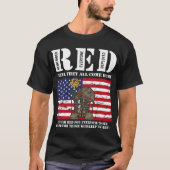 チェルケシアのシャツ – チェルケシア国旗のシャツ(指付) Tシャツ (正面)