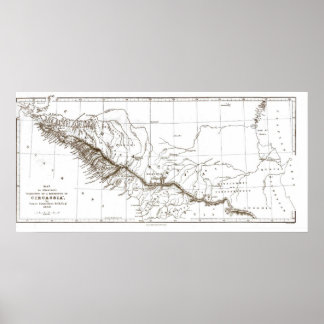 チェルケシアの地図1840 ポスター