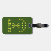 チェルケスのアディガ国旗のデザイン- Adiga ラゲッジタグ (裏面横)
