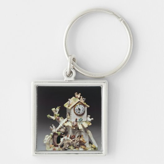 チェルシーの磁器の農場構内の時計箱 キーホルダー (正面)