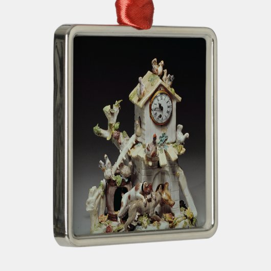 チェルシーの磁器の農場構内の時計箱 メタルオーナメント (右)