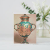 チェルシーの花瓶と金箔張りの蓋 ポストカード (スタンド正面)