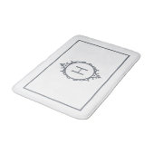 チェルシーグレイと白モノグラムの浴用マット バスマット (アングル)