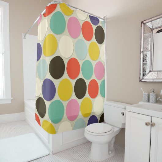 チェルシースポットクリーム シャワーカーテン (インサイチュ)