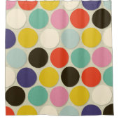 チェルシースポットクリーム シャワーカーテン (正面)