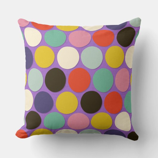 チェルシースポットラベンダー クッション (正面)