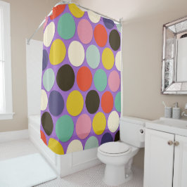 チェルシースポットラベンダー シャワーカーテン