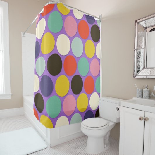 チェルシースポットラベンダー シャワーカーテン (インサイチュ)